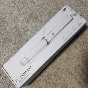 T3 Curlwrap Rotating Curling Iron in White and Rose Gold